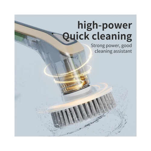 Electric Spin Scrubber Shower Scrubber Ipx7 with 7 Replaceable Brush Heads and Adjustable Removable 1