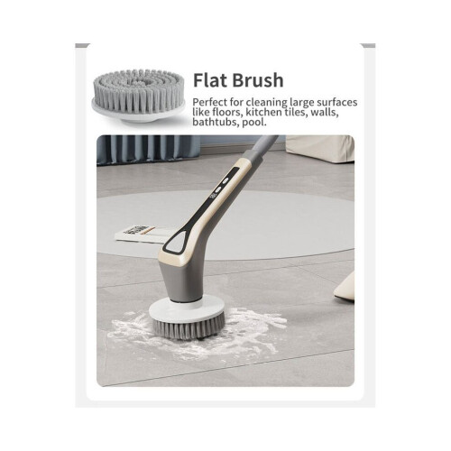 Electric Spin Scrubber Shower Scrubber Ipx7 with 7 Replaceable Brush Heads and Adjustable Removable 2