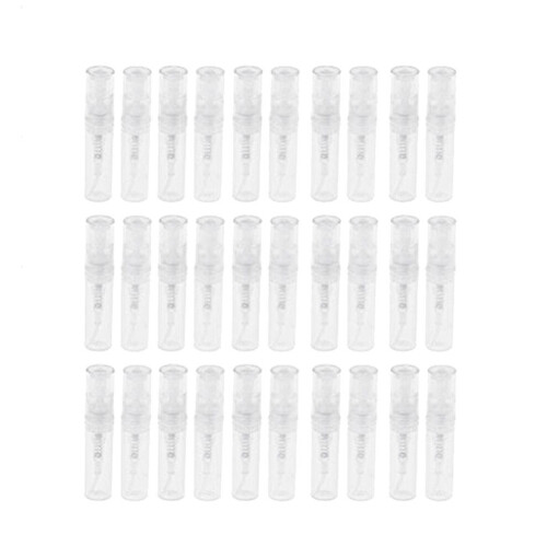 30Pcs Clear 2Ml Atomizer Plastic Bottle Spray Disposable Perfume Empty Sample Bottle for Travel Party