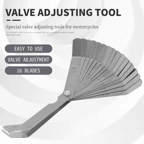 3 Pcs Engine Valve Screw Adjusting Spanner Tool Valve Clearance Adjustment Tools + Feeler Gauge 0.005 1