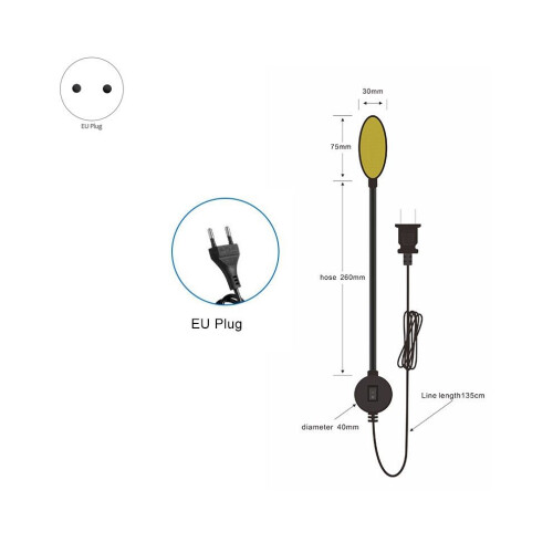 Φορητό φως εργασίας ραπτομηχανής 8W 220V COB LED με βάση στήρ 1