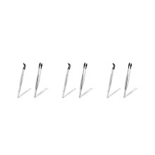 Set van 6 pincetten met rubberen uiteinden voor laboratorium, industrie, hobby, sieraden en stempels