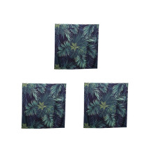 3x Groene douchegordijnen met bladerenprint, modern, natuurlijk plantenpatroon, polyester, waterdicht,