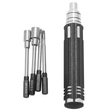 8-in-1 schroevendraaierset met zeskantige doppen voor RC-auto's, trucks, crawlers, helikopters, drones