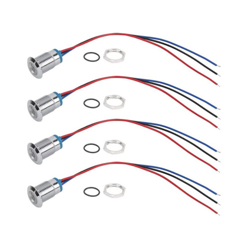 Προκαλωδιωμένη ενδεικτική λυχνία LED 12mm 12V‑24V διπλής χρω