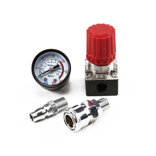 1/4" Air Compressor 180PSI Pressure Regulator Gauge Regulating Control Valve FM 2