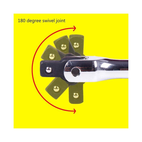 F Handle Socket Wrench Steering Handle 180 Degree Rotating Handles Tool for Mechanics Builder DIY Rotating 2