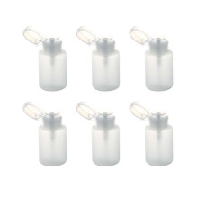 6 x 150 ml kynsienkoristelu meikkilakka muovinen pumppuannostelija pullonpoistaja valkoinen