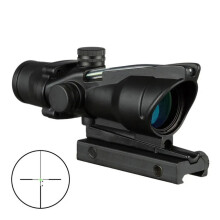 4er-Set Jagdvisiere, Glasfaser-Optiksystem, beleuchtetes geätztes Fadenkreuz, taktisches optisches Visier, grün