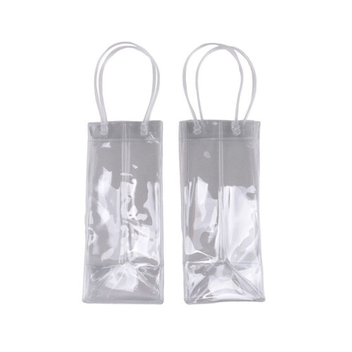 30-pack Vinkylväskor Ispåse Transparent PVC Bärbar Vinflaskkylväska Champagne Ispåse 1