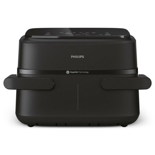 Philips Luftfritteuse - PHILIPS - Serie 1000 Flexi Dual Basket - Schwarz - 7,1 L - 2450 W