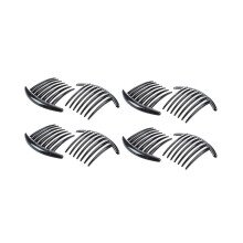 8 stuks haarspeldjes/kammen, accessoires van plastic voor dames, mode, zwart