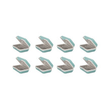 8x Zeephouder, Zeepbakje, Houder voor Stukjes Zeep voor Onder de Douche, Reiszeepdoosje met Deksel voor