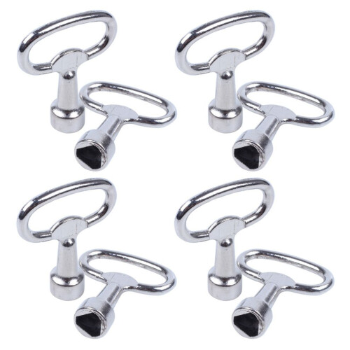 Key Slot for Bolt Triple-Cornered Triangular Metal Panel 8 mm 8Pcs