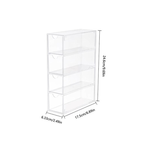 2X Glasses Storage Box 4 Layers Large Glasses Organizer Box Multifunctional Stackable Display Holder