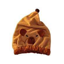 Capybaras Quick Dry Hair Towel Wrap for Wet Hair Super Absorbent Microfiber Towel with Button for Women
