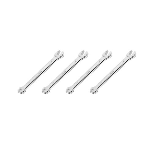 4X Silver Tone 5.5mm X 7mm U Shape Double Open-Ended Wrench Tool