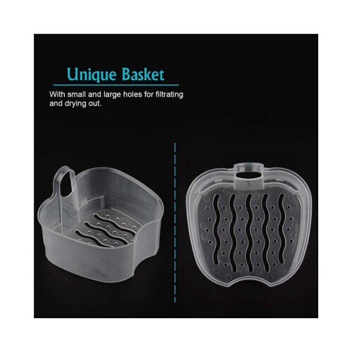 5X Dark Denture Case, Denture Cup with Strainer, Denture Bath Box False Teeth Box with Basket Net Container 2