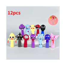 (12 stuks B) Robot Incredibox Sprunki Actiefiguur Model Cartoon Speelgoed Cadeau Kinderdecoratie