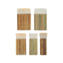 Hake Blenderkwasten in 5 maten, kwasten met bamboe handvat, brede wollen kwasten, aquarelkwasten voor