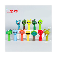 (12 stuks D) Robot Incredibox Sprunki actiefiguur model cartoon speelgoed cadeau kinderdecoratie