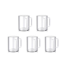 5 vasos para lavarse las manos con asas dobles, vaso de acrílico para Netilat YadayimNegel Vasser.