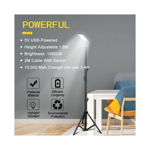 Φορητό εξωτερικό φωτιστικό εργασίας με LED, τρίποδο USB, λ 1