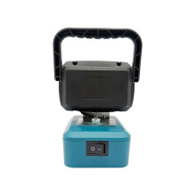 Linterna portátil con 18 perlas, foco LED, lámpara de trabajo para batería de iones de litio de 18 V