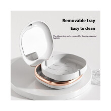 Beugelhouder met spiegel, opbergdoosje voor tandheelkundige retainers, magnetische aligner, opbergdoosje