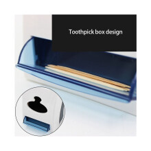 4x Tafelmodel tissue dispenser, servetten- en tandenstokerhouder, papierrolhouder voor hotel
