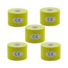 Yellow Self-Adhesive Bandage, Elastic Adhesive Bandage Wrapped with Sports Tape, Suitable for Wrists,