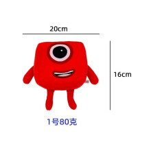 (1) Cartoon Numberblocks Pluche Pop Zacht Knuffel Speelgoed