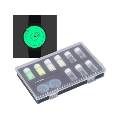 Clock Luminous Fluorescent Powder, Easy Mixing Luminous Powder Kit for Watchmakers for Clock Hands