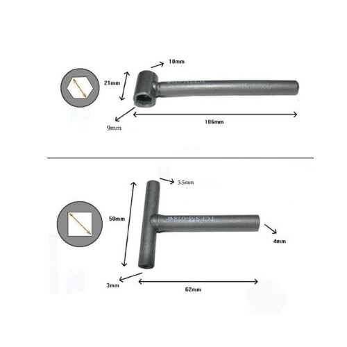 6 Pcs Engine Valve Screw Adjusting Spanner Tool Valve Clearance Adjustment Tools + Feeler Gauge 0.005 1