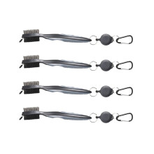 Club Cleaning Brush, Double-Sided Cleaning Tool, Nylon Steel Brush, Cleaning Tool Accessories Gray