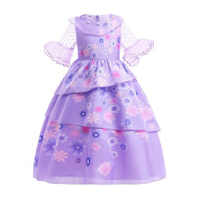 (140(7-8Years)) Encanto Isabela Kids Dress Princess Dress Girls Role Play Costume