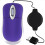 Mini USB Wired Mouse Retractable Tiny Small Mouse 1600 DPI Optical 2