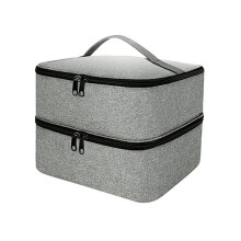 Bolsa organizadora de esmaltes de uñas con capacidad para más de 30 frascos y lámpara de uñas, bolsa