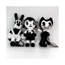 (3 stuks) Bendy and the Ink Machine pluche poppen, figuurtjes, zwart-wit, Alice en Boris, speelgoedcadeau