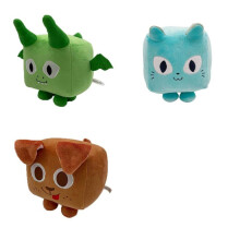 (3 stuks) Big Games Pet Simulator X Kat Axolotl Hond Vleermuis Pluche Speelgoed Knuffelpop