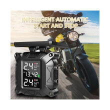 Motorcycle TPMS Solar Power Tire Pressure Monitor Real Tire Pressure Monitoring System Temperature