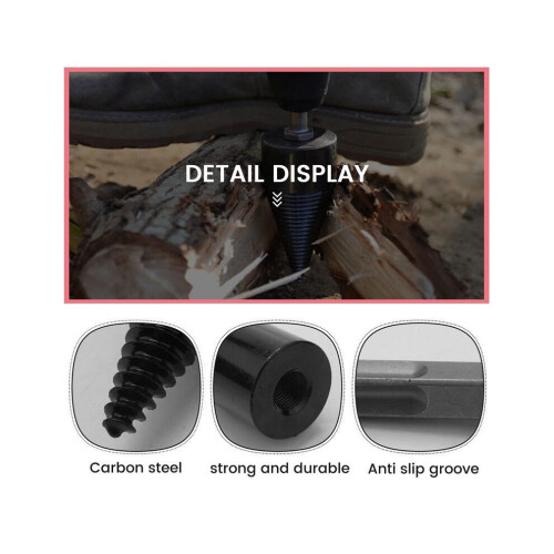 Removable Firewood Log Splitter Drill Bit, Wood Splitter Drill Bits Split Drilling Tools Drill Bit Wood