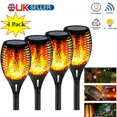 4-pack flimrande solcellslampor för trädgården | LED-utomhuslampor 1