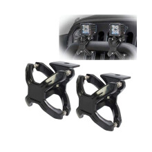 Verstelbare LED-werklampbeugel voor bumperstangen van 2-3 inch (5-7,6 cm) met X-klembevestiging.