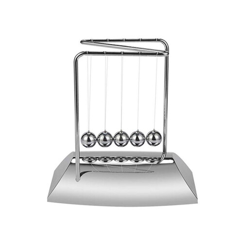 Bolas Trae 5 bolas, cuna en forma de Z, bolas de péndulo de material de metal galvanizado con base,