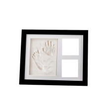 Babyklei hand- en voetafdrukset - Kraamcadeau en perfecte decoratie voor de babykamer (zwart)