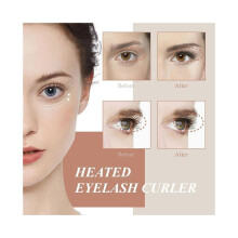Verwarmde wimperkruller, elektrische wimperkruller voor snelle, natuurlijke krullen die lang blijven