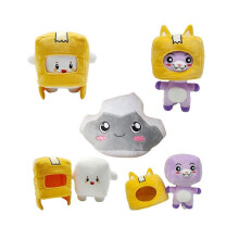 (3 stuks) Lankybox Pluche Speelgoed BOXY FOXY ROCKY Knuffelpop