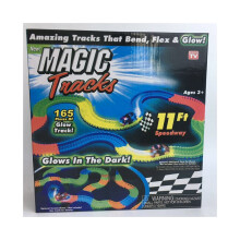 (165 stuks) Glow Track Auto Racebaan Glow Bouwspeelgoed voor Kinderen met Lichtgevende Raceauto