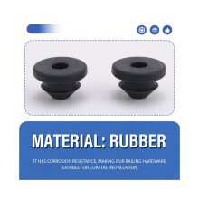 100 stuks rubberen kabeldoorvoeren voor kabels van 1/8 inch, 5/32 inch en 3/16 inch voor metalen kabelrails.